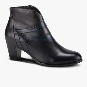 Ladies Black Booties leather size 8.5